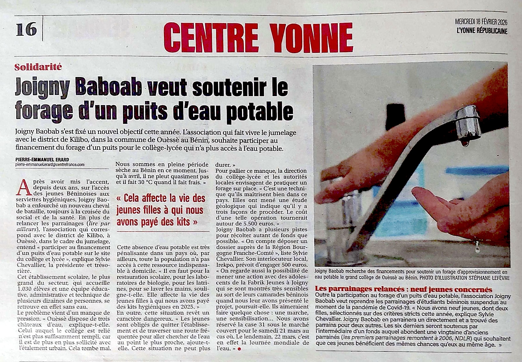L&rsquo;Yonne Républicaine : Forage et parrainages